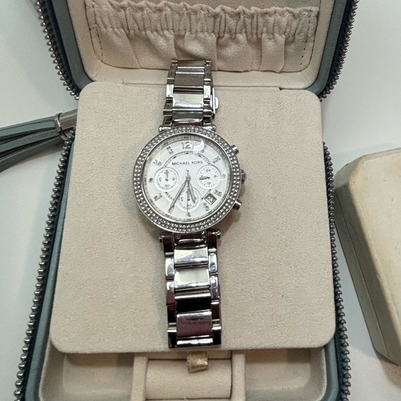 Michael Kors Silver Chronograph Watch